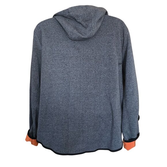 Ski-Doo Team Full-Zip Hoodie XL Mens Gray & Orange Warm Fleece - Picture 2 of 10